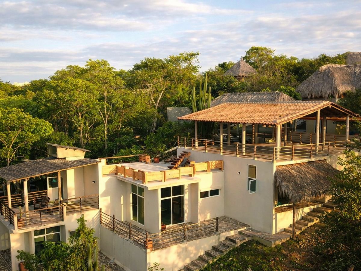 casainspira mazunte vista aerea de la propiedad