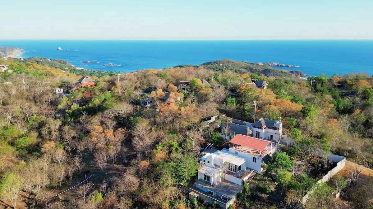 CasaInspira Mazunte vista a la playa desde habitacion prinicpal